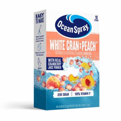 Ocean Spray® White CranxPeach™ Powder Drink Mix Perspective: front