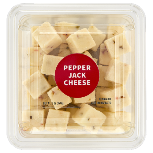Upper Cut® Cubed Pepper Jack Cheese Perspective: front