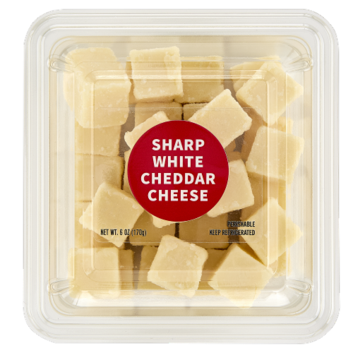 Upper Cut® Cubed Sharp White Cheddar Cheese Perspective: front