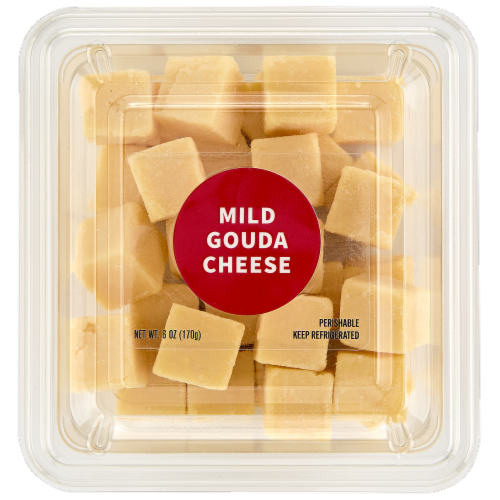 Upper Cut Cubed Mild Gouda Cheese Perspective: front