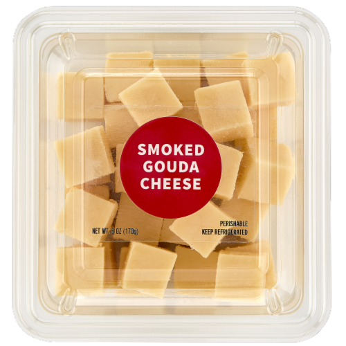 Upper Cut Cubed Smoked Gouda Cheese Perspective: front