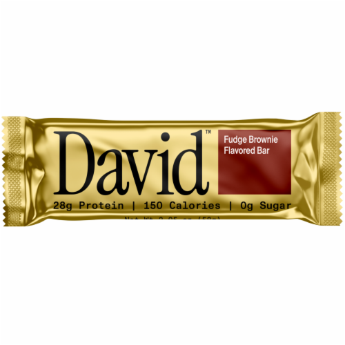 David™ Fudge Brownie Flavored Protein Bar Perspective: front