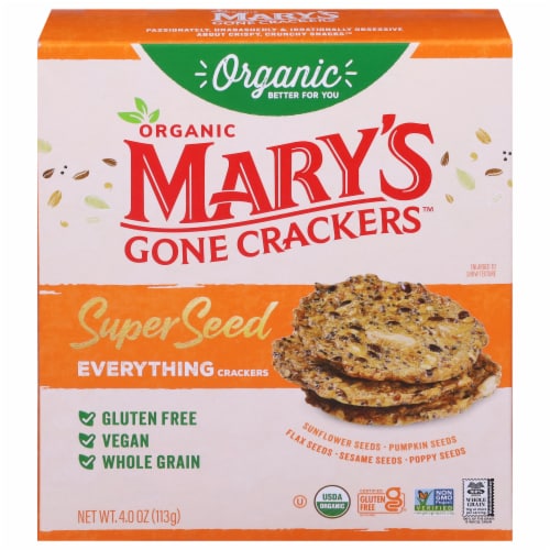 Organic Mary's Gone Crackers™ Super Seed Everything Crackers Perspective: front
