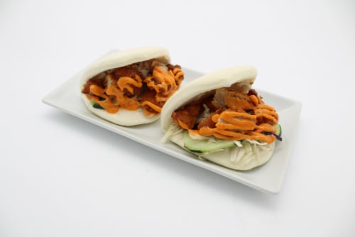 Karaage Chicken Bao Buns Perspective: front