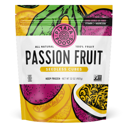 Pitaya Foods® All Natural Passion Fruit Seedless Cubes Perspective: front