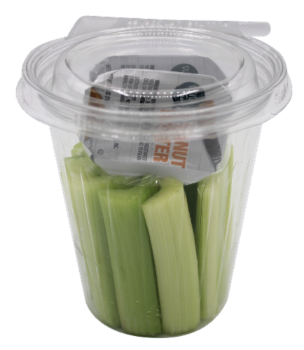 Fresh Made Celery & Peanut Butter Snack Cup Perspective: front