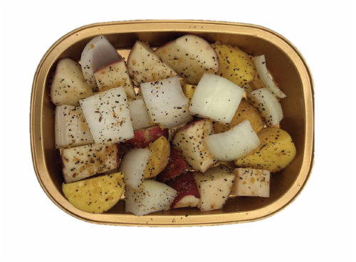 Fresh Cut Potato Medley with Onions Perspective: front