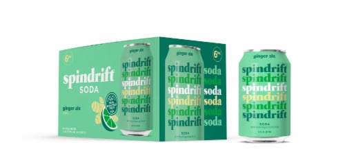 Spindrift® Soda Ginger Ale Soda Cans Perspective: front
