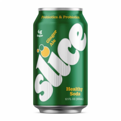 Slice Ginger Ale Healthy Soda Perspective: front