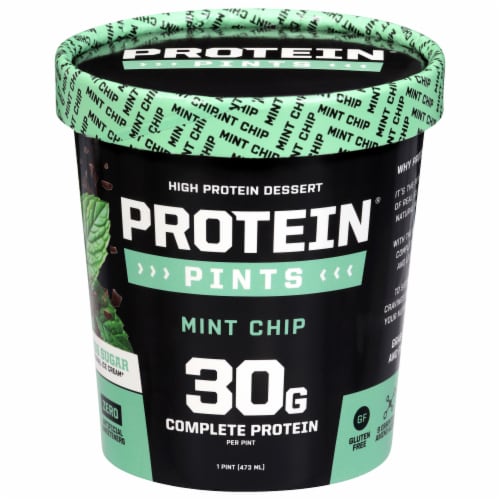 Protein® Pints Mint Chip Ice Cream Pint Perspective: front