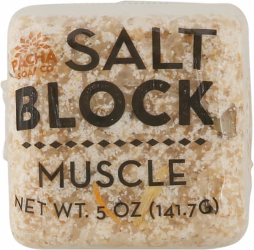 Pacha Soap Co. Muscle Salt Block Perspective: front