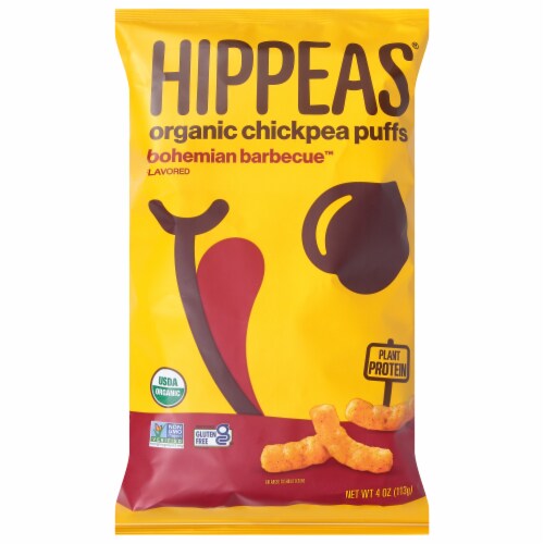 Hippeas® Organic Bohemian Barbeque Chickpea Puffs Chips Perspective: front