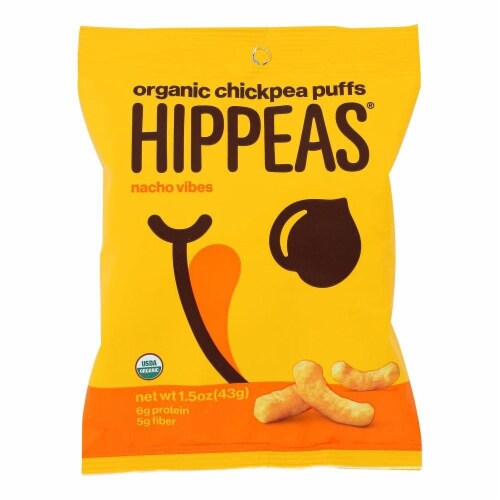 Hippeas Nacho Vibes Organic Chickpea Puffs Perspective: front