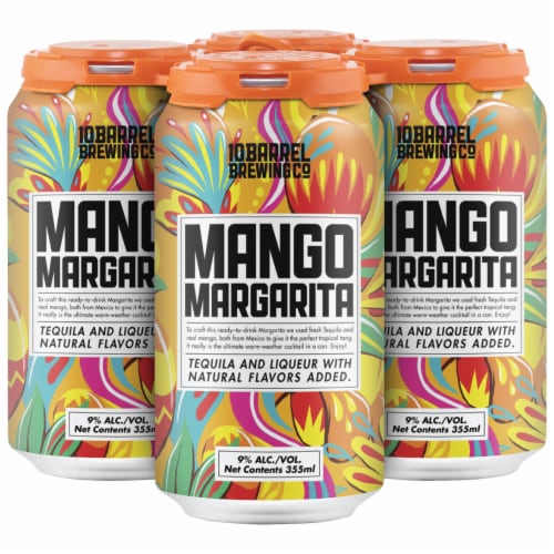 10 Barrel Brewing Mango Margarita Prepared Cocktails Perspective: front