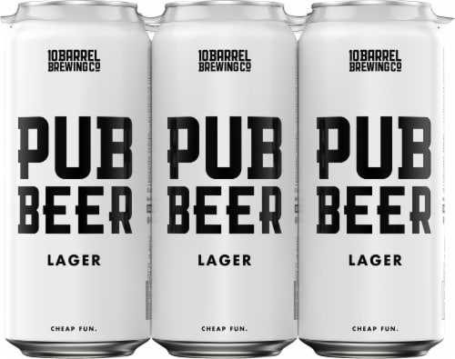 10 Barrel Brewing Co Lager Pub Beer Perspective: front