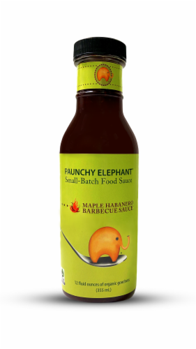 Paunchy Elephant Maple Habanero BBQ Sauce Perspective: front