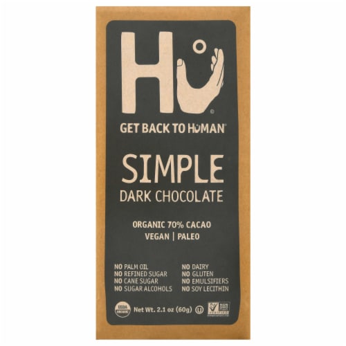 Hu® Simple Dark Chocolate Bar Perspective: front