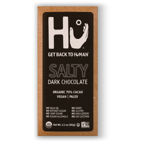 Hu® Salty Dark Chocolate Candy Bar Perspective: front