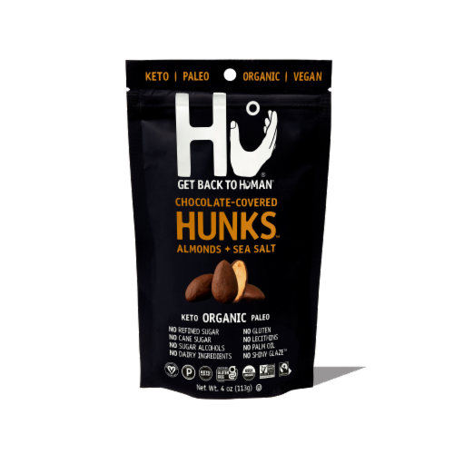 Hu® Chocolate Covered Almond + Sea Salt Hunks™ Perspective: front