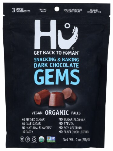 Get Back to Human®  Dark Chocolate Snacking and Baking Gems Perspective: front