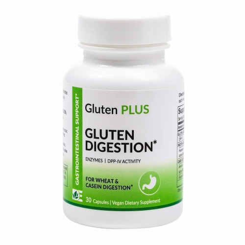 Dynamic Enzymes Gluten Plus Gluten Digestion Enzymes, 30 Capsules, 30