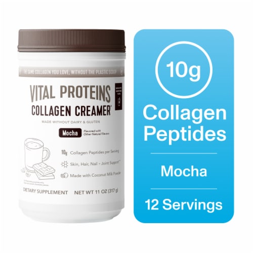 Vital Proteins Mocha Collagen Creamer Dietary Supplement Perspective: front