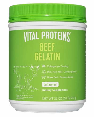 Vital Proteins Beef Gelatin Unflavored 100% Pure Collagen Protein Powder,  32 oz - QFC