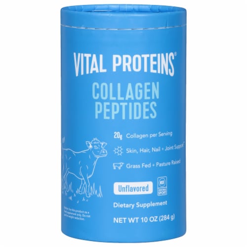 Vital Proteins Collagen Peptides for Skin, Hair, Bone & Joint Support 20g Collagen Unflavored Powder Perspective: front