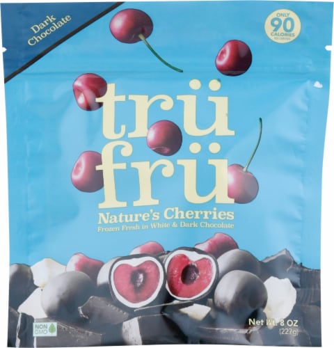 Tru Fru Cherries Hyper-Chilled in White & Dark Chocolate Perspective: front