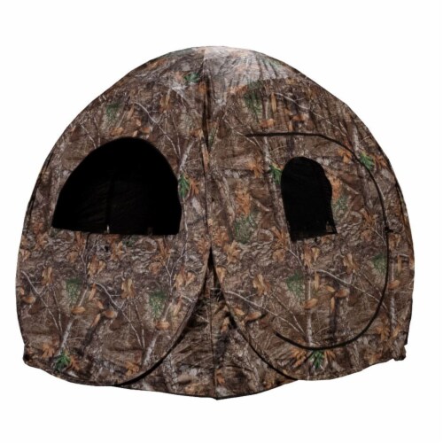Rhino Blinds R75-RTE Real Tree Edge 1 Person Game Hunting Ground Blind, RealTree Perspective: front