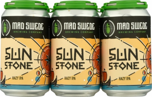 Mad Swede Brewing Company Sun Stone Hazy IPA Beer Perspective: front