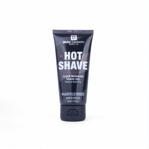 Duke Cannon Hot Shave Clear Warming Shave Gel Perspective: front