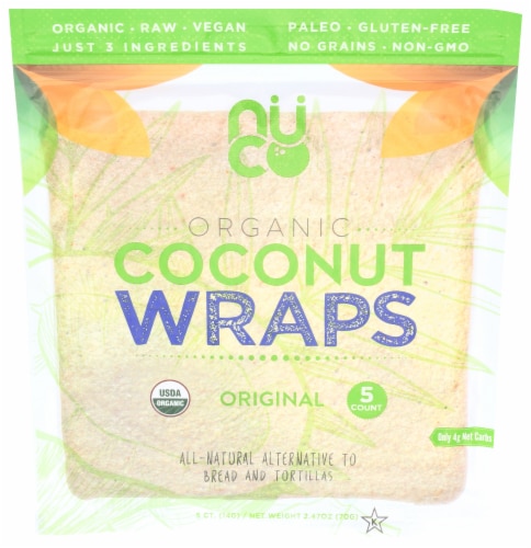 NUCO Organic Original Coconut Wraps Perspective: front