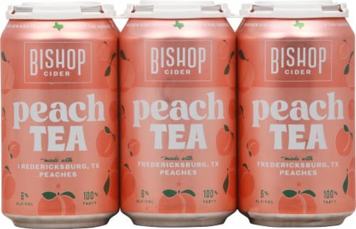 Bishop Cider Co. Peach Tea Hard Cider Perspective: front