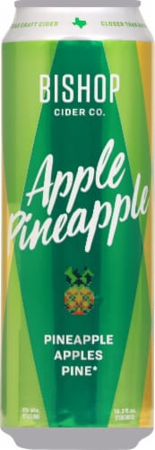 Bishop Cider Co. Apple Pineapple Cider Perspective: front