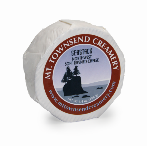 Mt. Townsend Creamery Seastack Northwest Soft Ripened Cheese Perspective: front