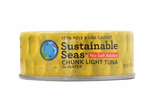 Sustainable Seas® No Salt Added Chunk Light Tuna in Water Perspective: front