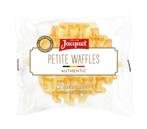 Jacquet Authentic Petite Waffles 2 Count Perspective: front