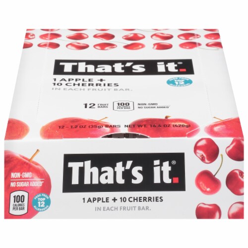 That's It® Apple + Cherries Fruit Bars Perspective: front