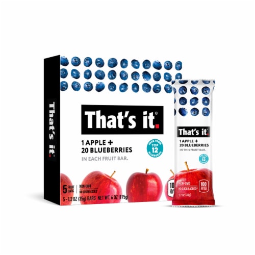 That's It® Apple and Blueberry Fruit Bars Perspective: front