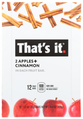 That's It Gluten Free Apple + Cinnamon Fruit Bars Perspective: front