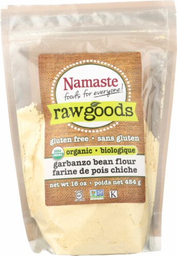 Namaste Foods  Raw Goods Organic Garbanzo Bean Flour Gluten Free Perspective: front