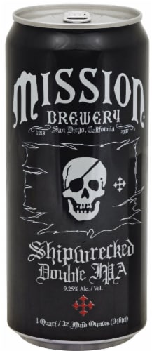 Mission Brewery Shipwrecked Double IPA Perspective: front