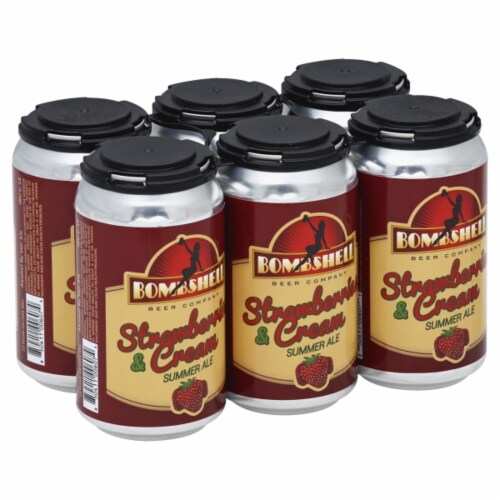Bombshell Brewing Company Strawberry & Cream Summer Ale Perspective: front