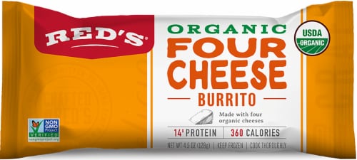 Red's® Organic Four Cheese Burrito Perspective: front