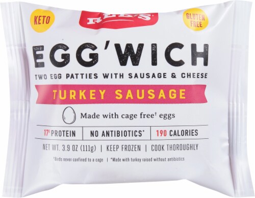 Red's® Egg'Wich Turkey Sausage Sandwich Perspective: front