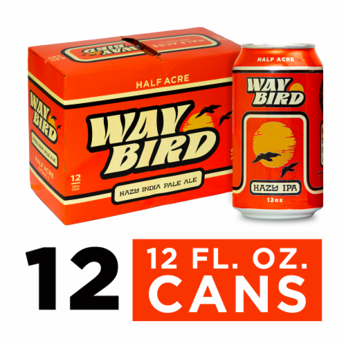 Half Acre WayBird Hazy IPA Craft Beer Perspective: front