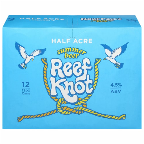 Half Acre Beer Company Seasonal Reef Knot Summer Craft Beer Perspective: front