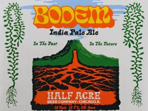 Half Acre Bodem IPA Craft Beer Perspective: front