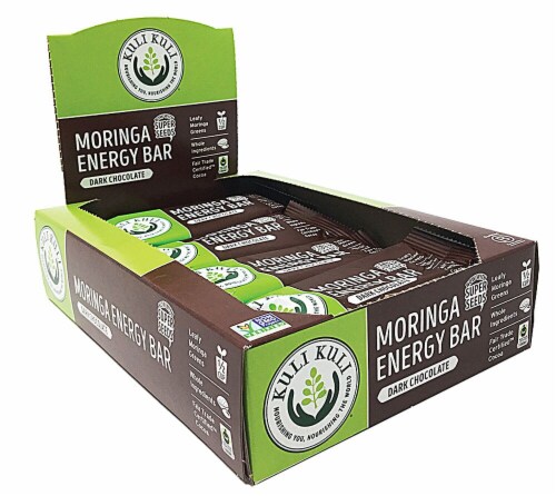 Kuli Kuli Moringa Energy Bars Dark Chocolate Perspective: front
